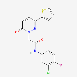 N-(3-chloro-4-fluorophenyl)-2-(6-oxo-3-(thiophen-2-yl)pyridazin-1(6H)-yl)acetamide