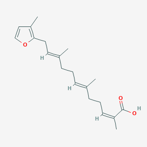 molecular formula C20H28O3 B1218130 Saurufuran A 