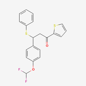 3-[4-(Difluoromethoxy)phenyl]-3-(phenylsulfanyl)-1-(thiophen-2-yl)propan-1-one