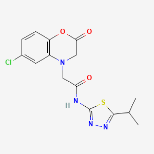 2-(6-chloro-2-oxo-2H-benzo[b][1,4]oxazin-4(3H)-yl)-N-(5-isopropyl-1,3,4-thiadiazol-2-yl)acetamide