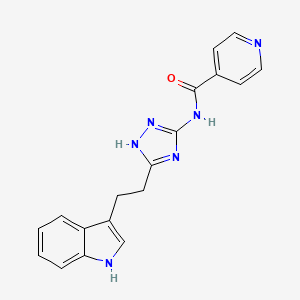 N-{3-[2-(1H-indol-3-yl)ethyl]-1H-1,2,4-triazol-5-yl}pyridine-4-carboxamide