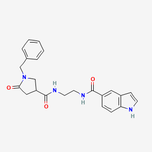 N-(2-{[(1-benzyl-5-oxopyrrolidin-3-yl)carbonyl]amino}ethyl)-1H-indole-5-carboxamide