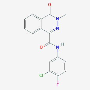 N-(3-chloro-4-fluorophenyl)-3-methyl-4-oxo-3,4-dihydrophthalazine-1-carboxamide