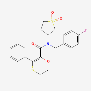 N-(1,1-dioxidotetrahydrothiophen-3-yl)-N-(4-fluorobenzyl)-3-phenyl-5,6-dihydro-1,4-oxathiine-2-carboxamide