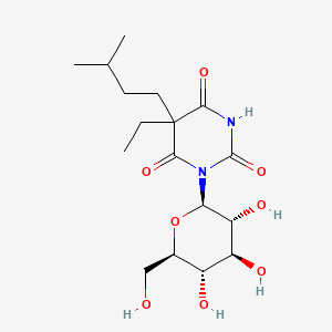 molecular formula C17H28N2O8 B1218151 1-(beta-D-Glucopyranosyl)amobarbital CAS No. 69093-97-6