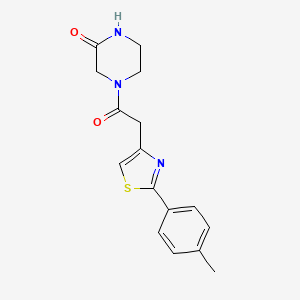 4-{[2-(4-Methylphenyl)-1,3-thiazol-4-yl]acetyl}piperazin-2-one