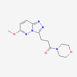 3-(6-Methoxy[1,2,4]triazolo[4,3-b]pyridazin-3-yl)-1-(morpholin-4-yl)propan-1-one