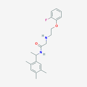 2-{[2-(2-fluorophenoxy)ethyl]amino}-N-[1-(2,4,5-trimethylphenyl)ethyl]acetamide