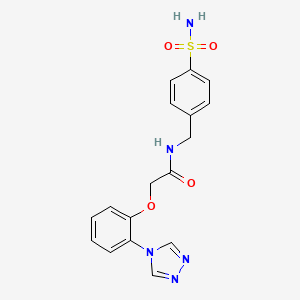 molecular formula C17H17N5O4S B12181522 N-(4-sulfamoylbenzyl)-2-[2-(4H-1,2,4-triazol-4-yl)phenoxy]acetamide 