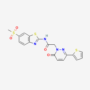 N-[(2Z)-6-(methylsulfonyl)-1,3-benzothiazol-2(3H)-ylidene]-2-[6-oxo-3-(thiophen-2-yl)pyridazin-1(6H)-yl]acetamide