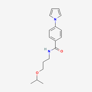 molecular formula C17H22N2O2 B12181531 N-(3-isopropoxypropyl)-4-(1H-pyrrol-1-yl)benzamide 