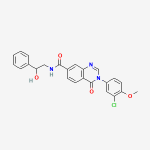 3-(3-chloro-4-methoxyphenyl)-N-(2-hydroxy-2-phenylethyl)-4-oxo-3,4-dihydroquinazoline-7-carboxamide