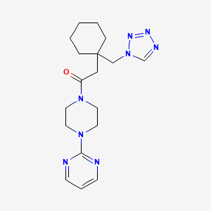 1-[4-(pyrimidin-2-yl)piperazin-1-yl]-2-[1-(1H-tetrazol-1-ylmethyl)cyclohexyl]ethanone