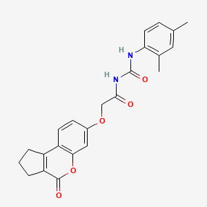 Acetamide, N-[[(2,4-dimethylphenyl)amino]carbonyl]-2-[(1,2,3,4-tetrahydro-4-oxocyclopenta[c][1]benzopyran-7-yl)oxy]-