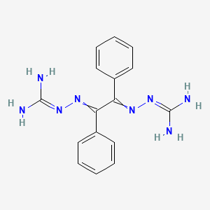 molecular formula C16H18N8 B1218162 2-[[2-(Diaminomethylidenehydrazinylidene)-1,2-diphenylethylidene]amino]guanidine 