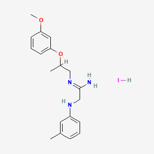 molecular formula C19H26IN3O2 B1218163 m-Methylanilino-N-2-methoxyphenoxypropyl acetamidine hydriodide CAS No. 30114-90-0