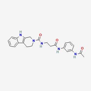 N-(3-{[3-(acetylamino)phenyl]amino}-3-oxopropyl)-1,3,4,9-tetrahydro-2H-beta-carboline-2-carboxamide