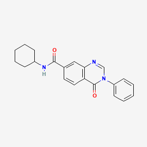 N-cyclohexyl-4-oxo-3-phenyl-3,4-dihydroquinazoline-7-carboxamide