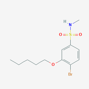 [(4-Bromo-3-pentyloxyphenyl)sulfonyl]methylamine