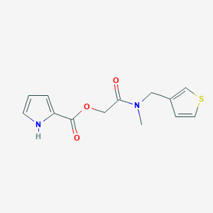 molecular formula C13H14N2O3S B12181726 {methyl[(thiophen-3-yl)methyl]carbamoyl}methyl 1H-pyrrole-2-carboxylate 