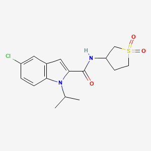 molecular formula C16H19ClN2O3S B12181728 5-chloro-N-(1,1-dioxidotetrahydrothiophen-3-yl)-1-(propan-2-yl)-1H-indole-2-carboxamide 