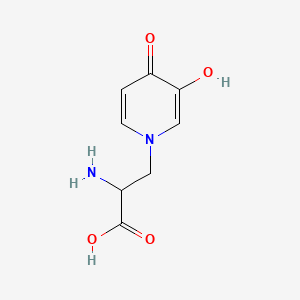 molecular formula C8H10N2O4 B1218176 2-amino-3-(3-hydroxy-4-oxopyridin-1(4H)-yl)propanoic acid CAS No. 2116-55-4