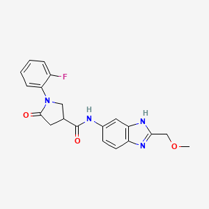 1-(2-fluorophenyl)-N-[2-(methoxymethyl)-1H-benzimidazol-5-yl]-5-oxopyrrolidine-3-carboxamide