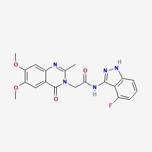 2-(6,7-dimethoxy-2-methyl-4-oxoquinazolin-3(4H)-yl)-N-(4-fluoro-2H-indazol-3-yl)acetamide