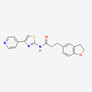 3-(2,3-dihydrobenzofuran-5-yl)-N-(4-(pyridin-4-yl)thiazol-2-yl)propanamide