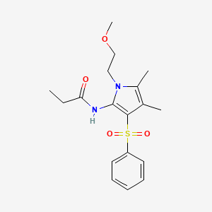 N-[1-(2-methoxyethyl)-4,5-dimethyl-3-(phenylsulfonyl)-1H-pyrrol-2-yl]propanamide