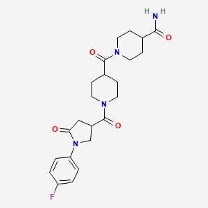 1-[(1-{[1-(4-Fluorophenyl)-5-oxopyrrolidin-3-yl]carbonyl}piperidin-4-yl)carbonyl]piperidine-4-carboxamide