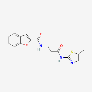 N-{3-[(5-methyl-1,3-thiazol-2-yl)amino]-3-oxopropyl}-1-benzofuran-2-carboxamide