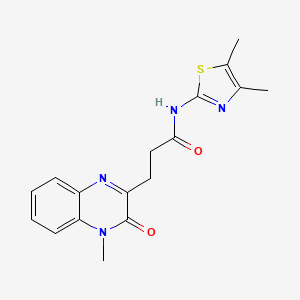 N-(4,5-dimethylthiazol-2-yl)-3-(4-methyl-3-oxo-3,4-dihydroquinoxalin-2-yl)propanamide