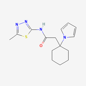 2-(1-(1H-pyrrol-1-yl)cyclohexyl)-N-(5-methyl-1,3,4-thiadiazol-2-yl)acetamide