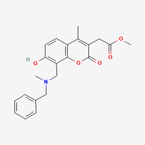 methyl (8-{[benzyl(methyl)amino]methyl}-7-hydroxy-4-methyl-2-oxo-2H-chromen-3-yl)acetate