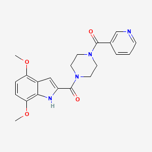 (4,7-dimethoxy-1H-indol-2-yl)[4-(pyridin-3-ylcarbonyl)piperazin-1-yl]methanone