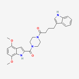 1-{4-[(4,7-dimethoxy-1H-indol-2-yl)carbonyl]piperazin-1-yl}-4-(1H-indol-3-yl)butan-1-one