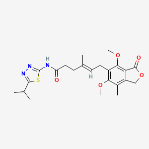 (E)-6-(4,6-dimethoxy-7-methyl-3-oxo-1,3-dihydroisobenzofuran-5-yl)-N-(5-isopropyl-1,3,4-thiadiazol-2-yl)-4-methylhex-4-enamide