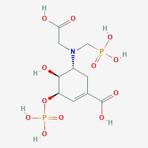 molecular formula C10H17NO12P2 B121820 N-(Carboxymethyl)-N-(phosphonomethyl)-5-aminoshikimate-3-phosphate CAS No. 149453-95-2