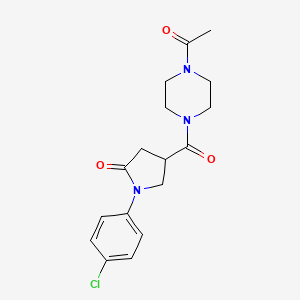 4-[(4-Acetylpiperazin-1-yl)carbonyl]-1-(4-chlorophenyl)pyrrolidin-2-one