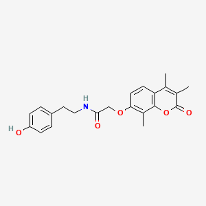 N-[2-(4-hydroxyphenyl)ethyl]-2-[(3,4,8-trimethyl-2-oxo-2H-chromen-7-yl)oxy]acetamide