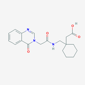 [1-({[(4-oxoquinazolin-3(4H)-yl)acetyl]amino}methyl)cyclohexyl]acetic acid