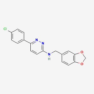 N-(1,3-benzodioxol-5-ylmethyl)-6-(4-chlorophenyl)pyridazin-3-amine