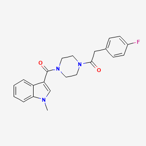 2-(4-fluorophenyl)-1-{4-[(1-methyl-1H-indol-3-yl)carbonyl]piperazin-1-yl}ethanone