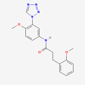 3-(2-methoxyphenyl)-N-[4-methoxy-3-(1H-tetrazol-1-yl)phenyl]propanamide