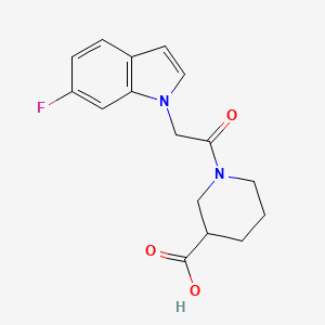 1-[(6-fluoro-1H-indol-1-yl)acetyl]piperidine-3-carboxylic acid