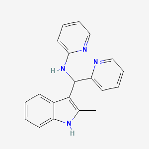 N-[(2-methyl-1H-indol-3-yl)(pyridin-2-yl)methyl]pyridin-2-amine