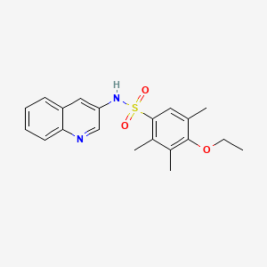 molecular formula C20H22N2O3S B12182240 4-ethoxy-2,3,5-trimethyl-N-(3-quinolinyl)benzenesulfonamide 