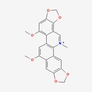 molecular formula C22H18NO6+ B1218228 Macarpine 