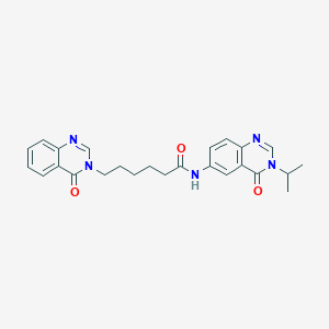 N-[4-oxo-3-(propan-2-yl)-3,4-dihydroquinazolin-6-yl]-6-(4-oxoquinazolin-3(4H)-yl)hexanamide